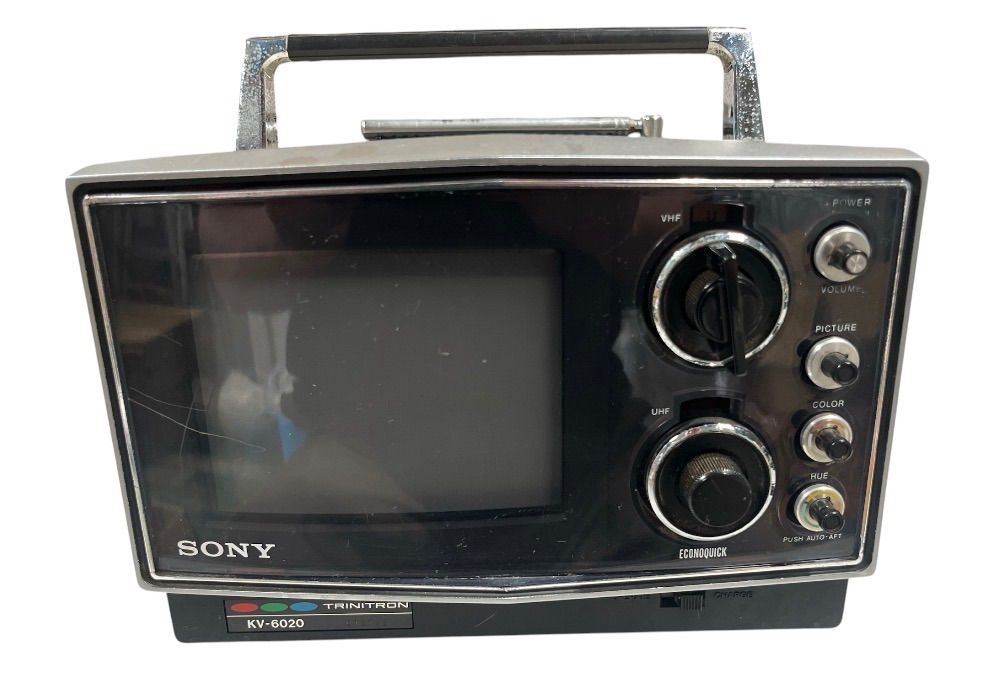 SONY トリニトロン ポータブルテレビ KV-6020 昭和レトロ ジャンク 昭和レトロ】SONY トリニトロン カラーテレビ KV-6020 動作未確認