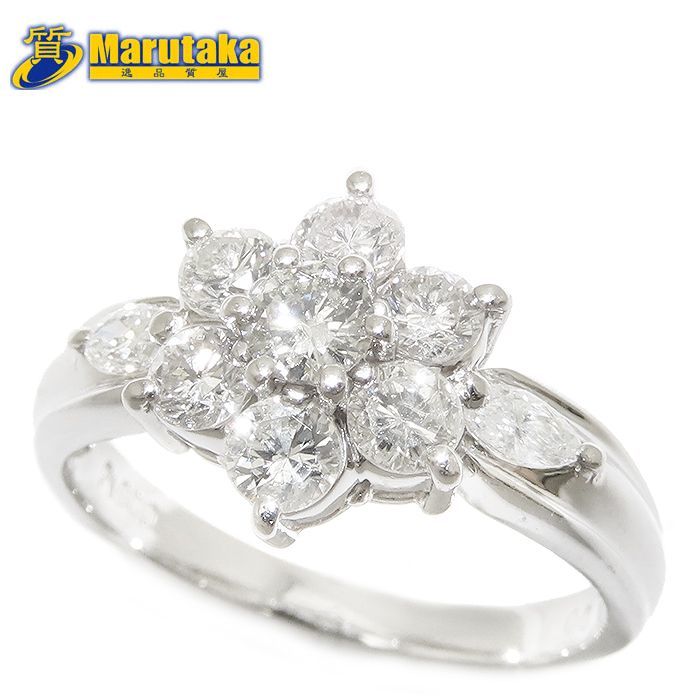ダイヤモンド リング Pt900 12号 1.00ct 4.0g プラチナ 指輪 レディース 逸品質屋 丸高 尼崎市 Diamond Ring Platinum USED jewelry Marutaka Pawn shop 兵庫県 送料無料 4月 中古 買取