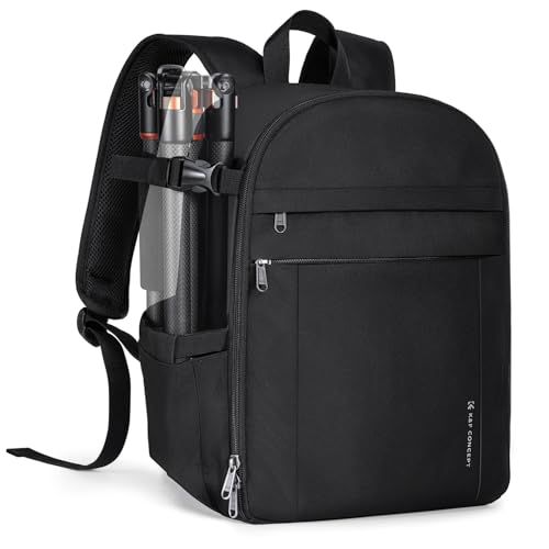 K＆F Concept カメラバック カメラリュック リュックサック バックパック 取り外し可能な仕切り板 軽量 おしゃれシンプル nikon canon Sigma Tamron sonyなどカメラ兼用 11インチPC/三脚付け可 写真バッ 23928ee4