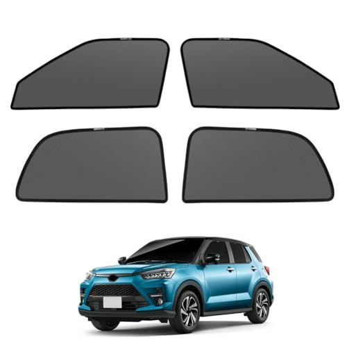 サンシェード メッシュカーテン トヨタ 専用 ライズ A200系 型式A200A/A210A/A201A/A202A.2019年11月-2023年 カーシェード マグネット式 遮光 サンシェード 換気 虫除けネット サイドバイザー 折り畳み式 b09cc574