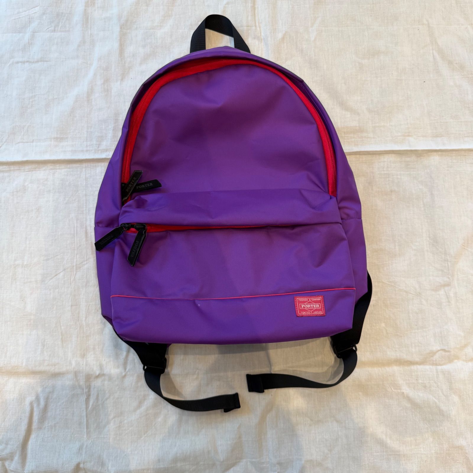 美品　中古　PORTER　PORTER GIRL 吉田カバン　ナイロンリュック　パープル　リュック