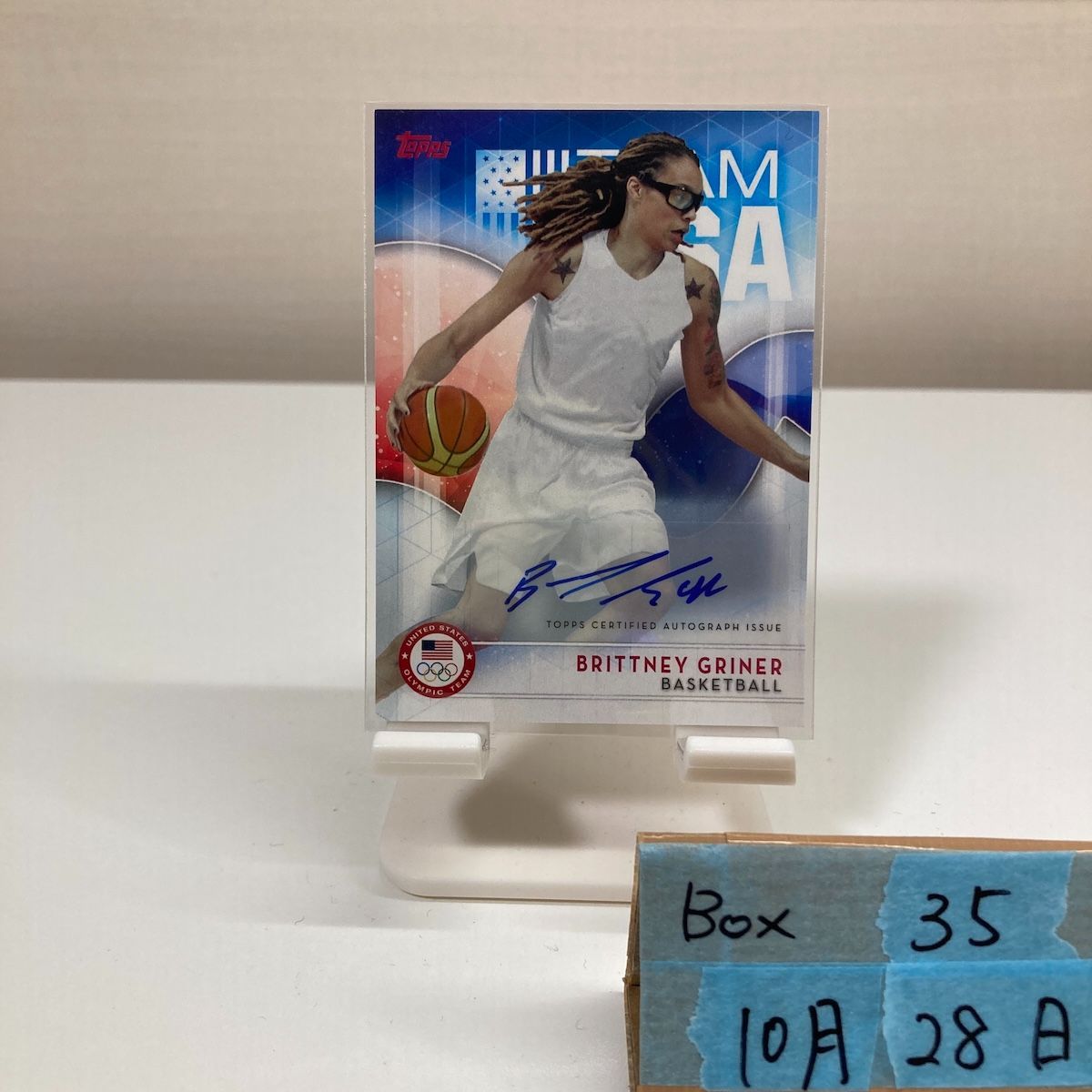 2016 Topps Brittney Griner 直筆サインカード UNITED STATES OLYMPIC TEAM Olympic Pedigree カード