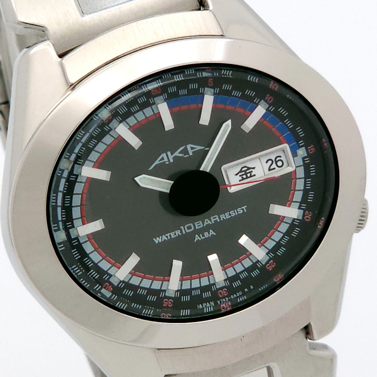 ☆良品 SEIKO セイコー アルバ AKA V743-5A10 QZ 動作品 グレー - メルカリ