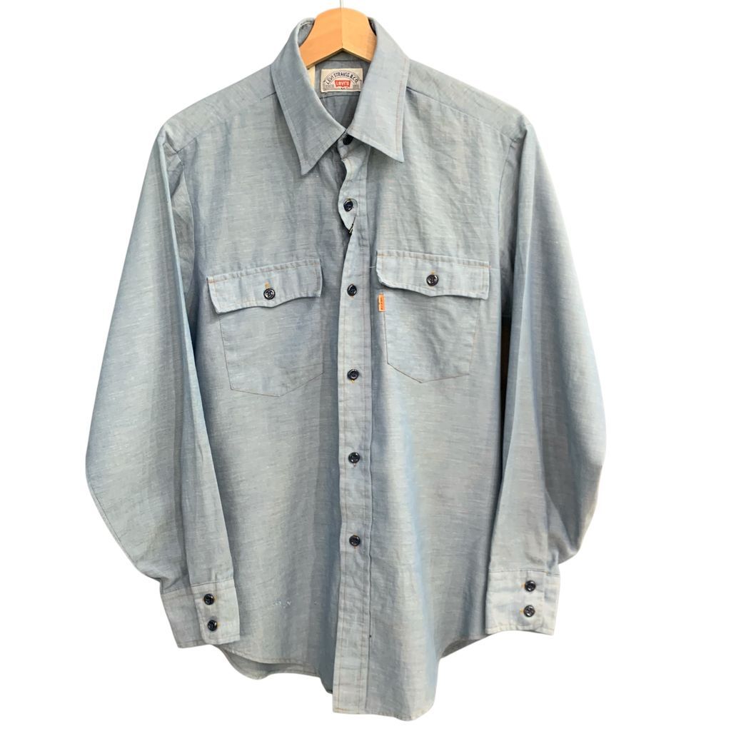 70’s ~ Levi’s リーバイス 60665 -0512 シャンブレーシャツ Chambray Shirt ビンテージ No.I943