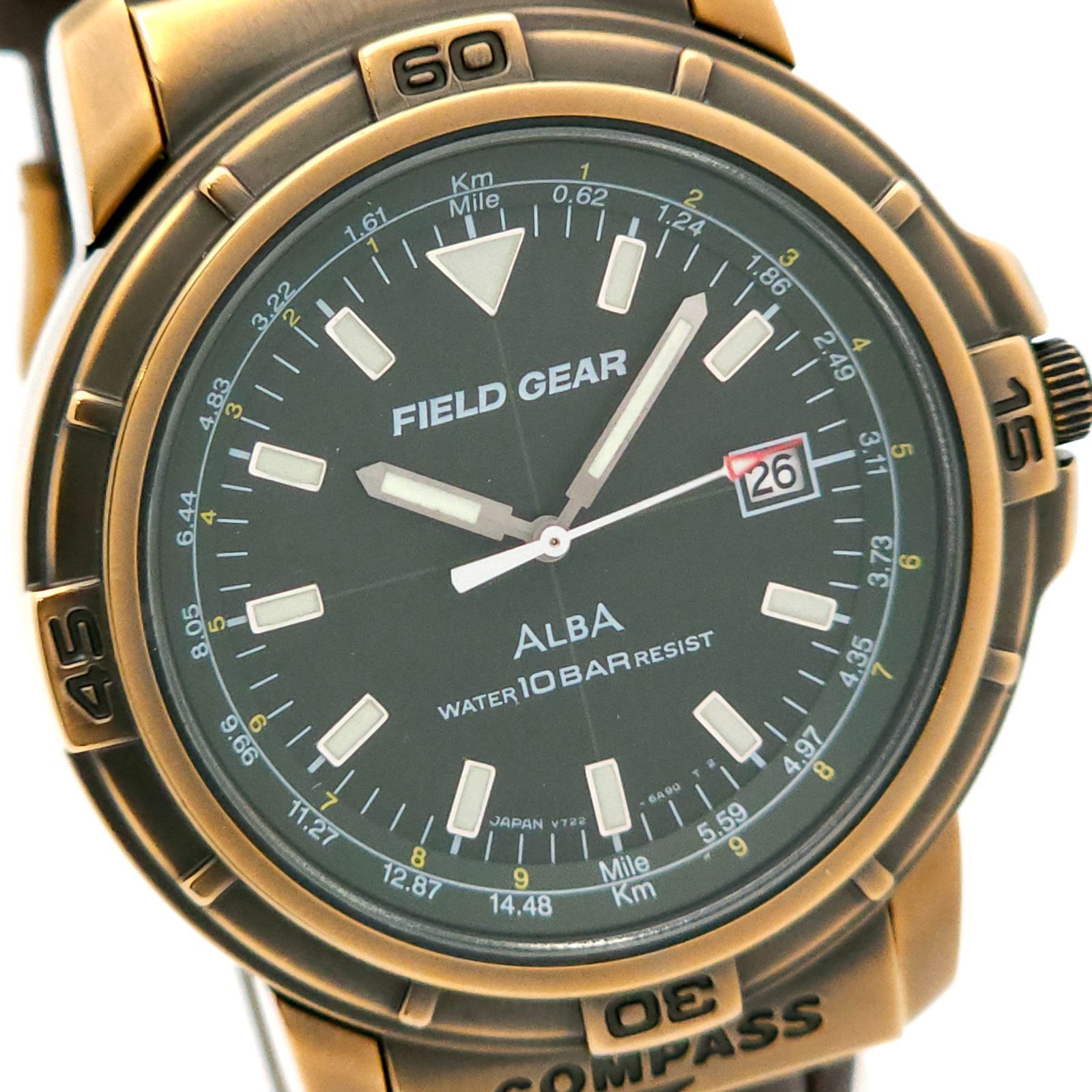 お得，最新作 極美品 SEIKO セイコー アルバ フィールドギア コンパス 