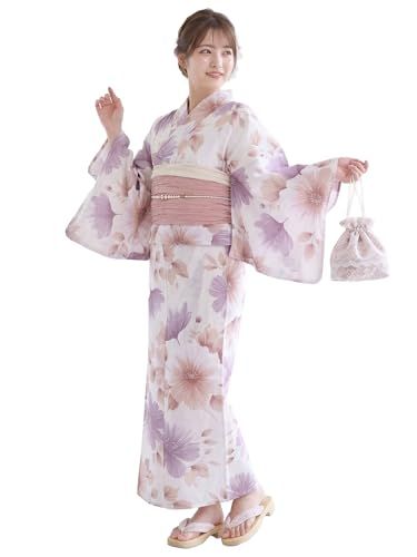 [NISHIORI] 浴衣 セット レディース 二部式 選べる浴衣 しわ兵児帯 2点セット 大人かわいい 上品 花柄 夏祭り 花火大会ry 157d0dea