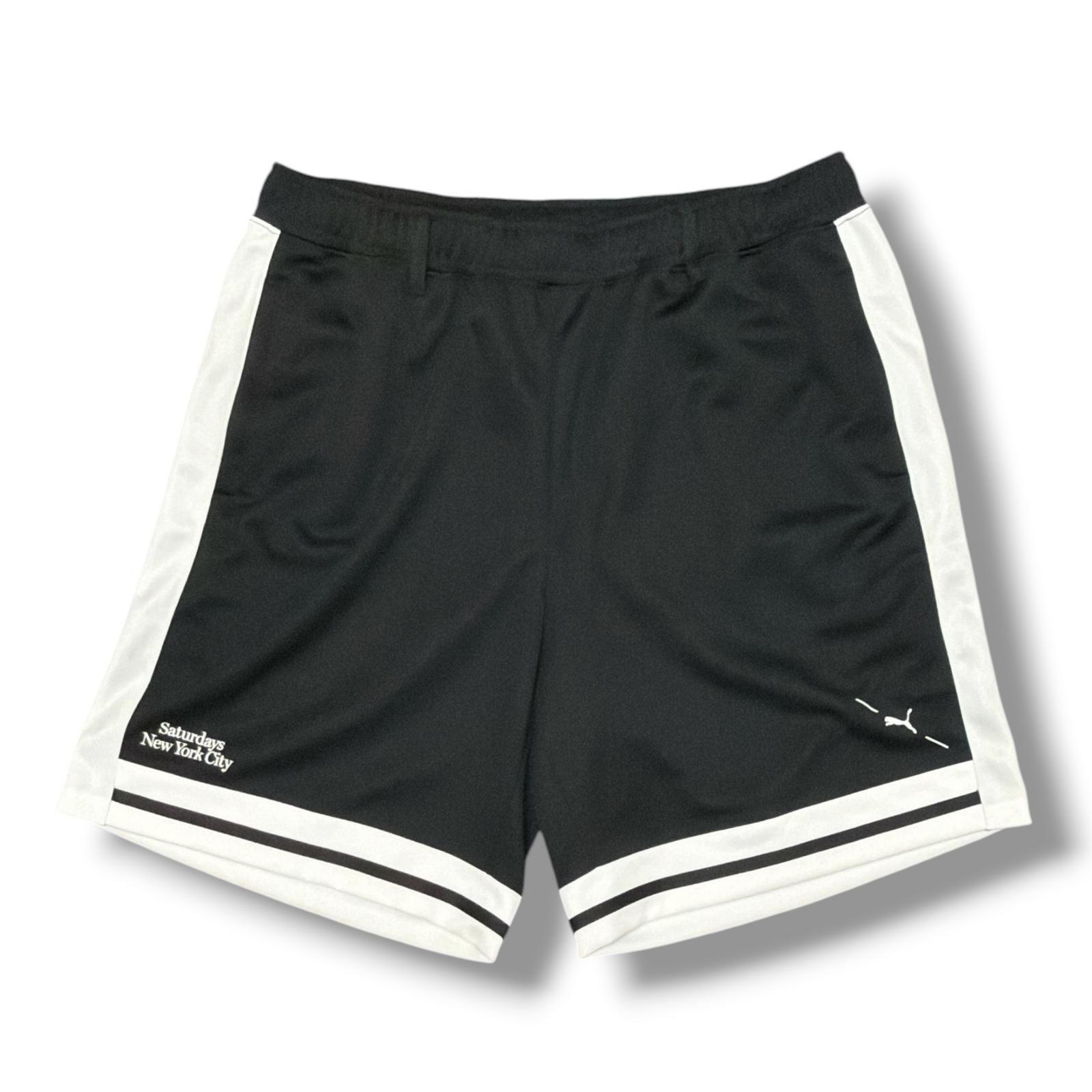 参考上代17600円 SATURDAYS SURF NYC × PUMA Shorts イージーショーツ ハーフパンツ サタデーズサーフニューヨーク × プーマ 636383 ブラック XL （1275M）