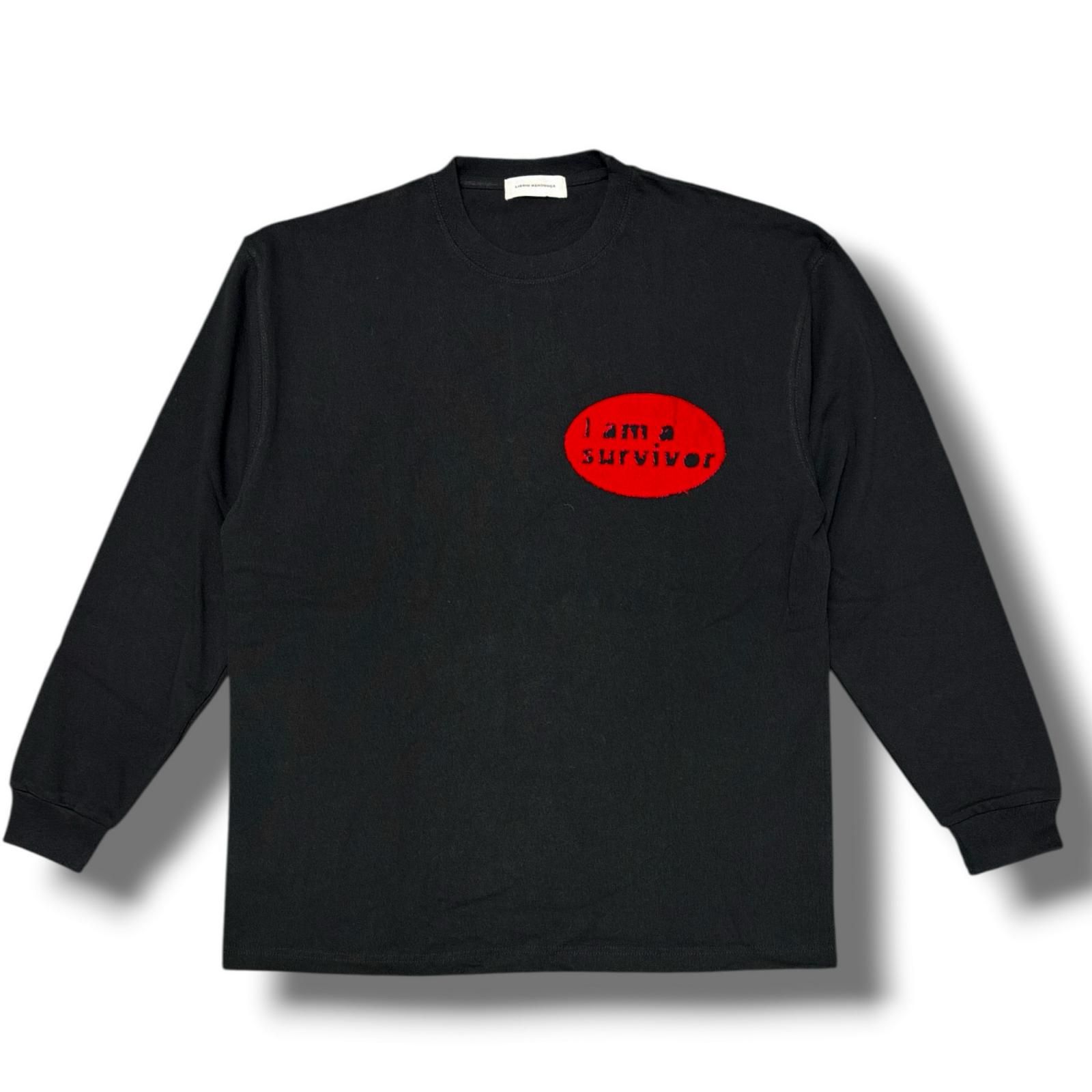 LIBRIO MENDONÇA 25AW ファープリントTシャツ 長袖カットソー リブリオ メンドンサ LM-25AW-3229 ブラック L （1584M）