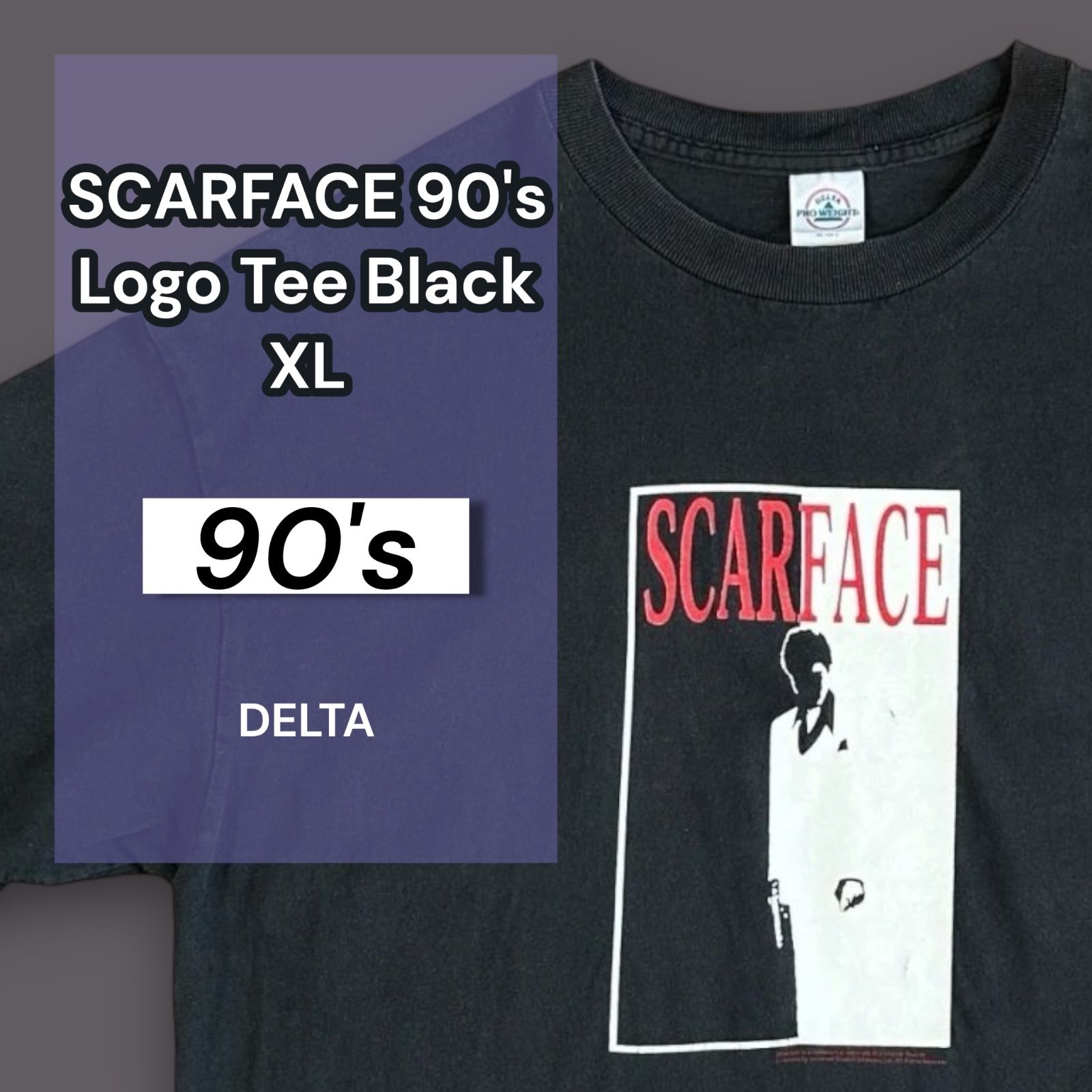 SCARFACE 90's Logo Tee Black XL　スカーフェイス