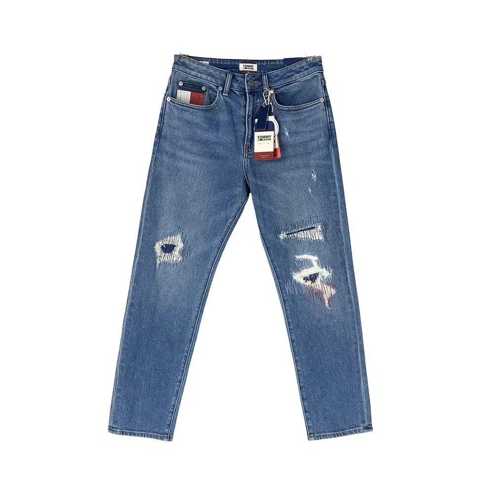 502 新品 トミー ジーンズ ダメージ ボーイフレンド デニム パンツ (28)