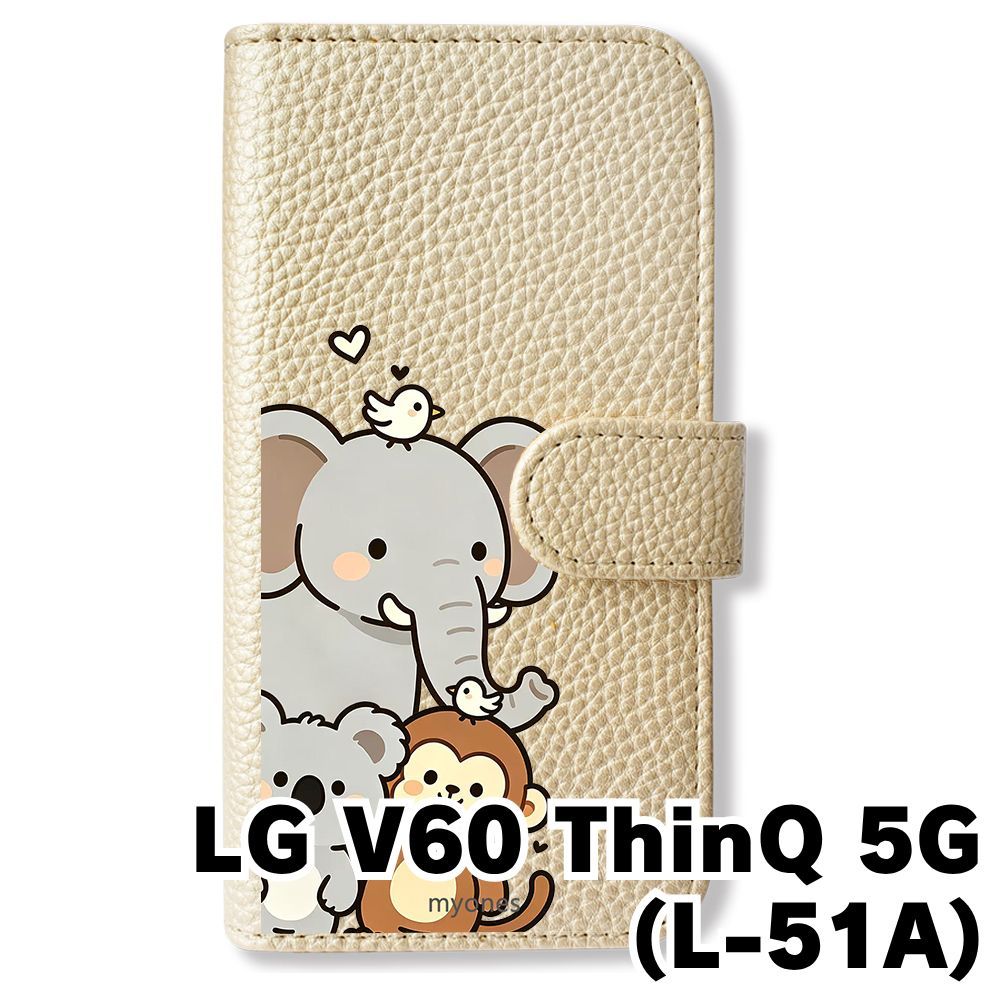 新品未使用】 LG V60 ThinQ 5G L-51A 手帳型スマホ ケース (色