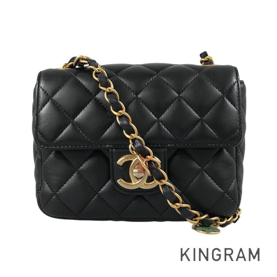 シャネル CHANEL ミニ マトラッセ ラムスキン ショルダーバッグ sst【中古】