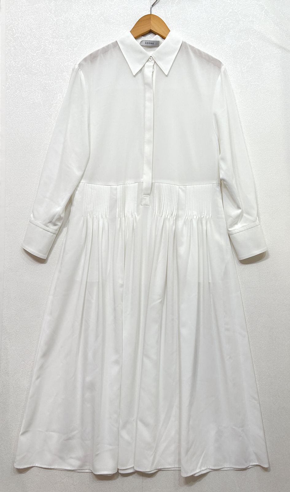 ADORE (38) アドーア クリアドライワンピース 長袖シャツワンピース 531-3140104 白 レディース K6-176 11,400円