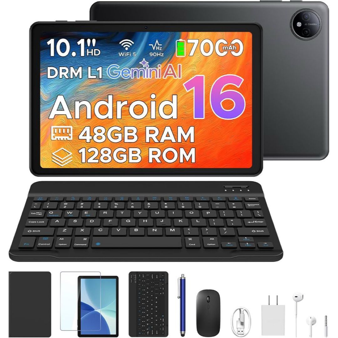 Android 16 タブレット Gemini AI サポート10インチ48GB Android 16タブレット 10インチ 48GB 黒 Gemini AI 2.0 - メルカリ