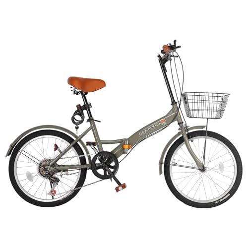 ★新品★自転車 折りたたみ自転車 20インチ 7段変速 高炭素鋼フレーム 防滑タイヤ ハンドル・サドル高さ調整可 カゴ ライト ワイヤー錠付き 選べる4色 男性 女性 初心者 通勤 通学 街乗り 07 23a83f97