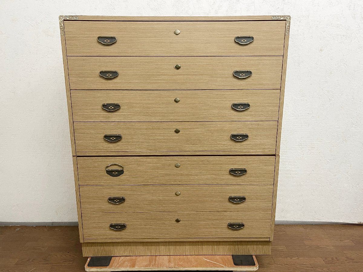 ▽高級桐箪笥 7段 和箪笥 着物収納 桐タンス 整理箪笥 和家具 伝統工芸 