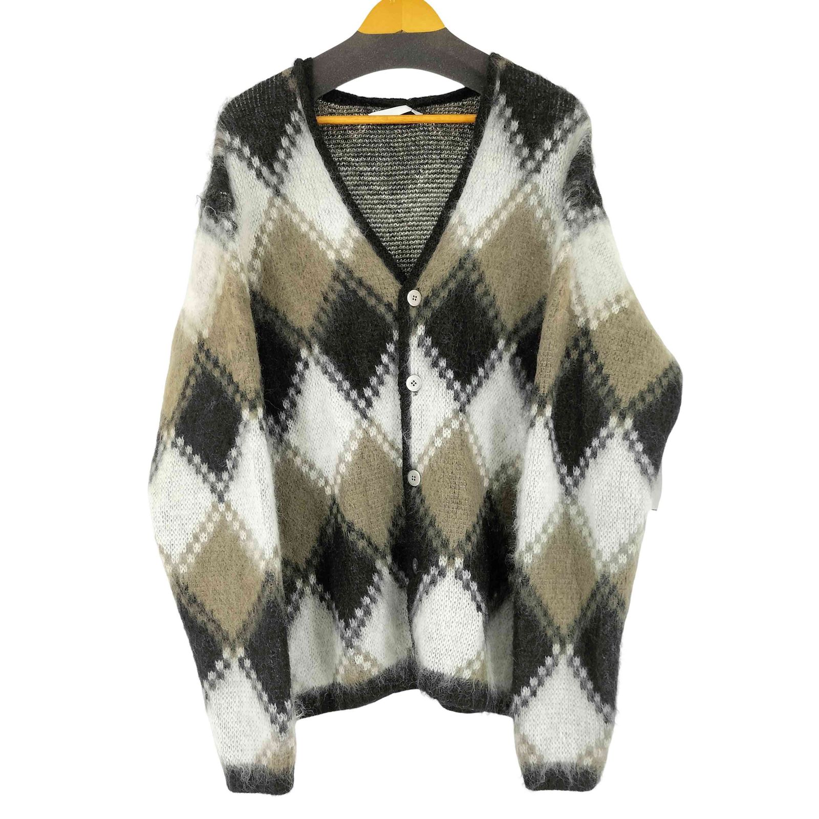 ソフネット SOPHNET. MOHAIR ARGYLE CARDIGAN メンズ JPN：3