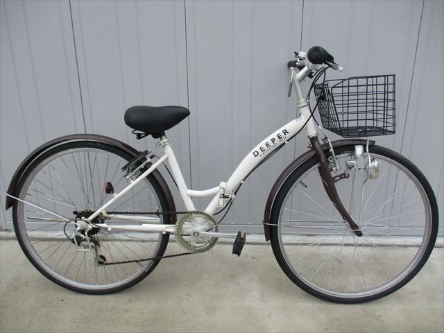 F234☆整備済み☆完成車発送☆中古折りたたみ自転車【26インチ 白茶 F234☆整備済み☆完成車発送☆中古折りたたみ自転車【26インチ 白茶