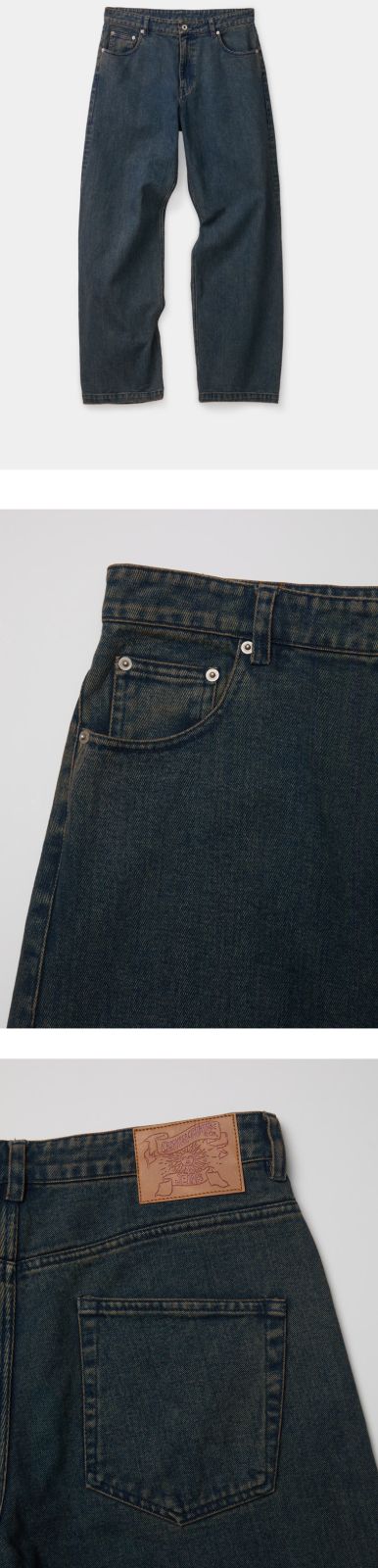 クアー バッグサイド ブルー ティント ジーンズ