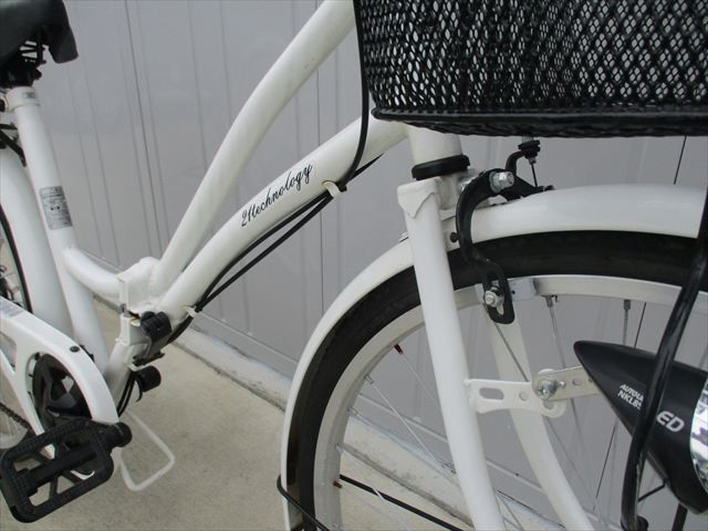 F235☆整備済み☆完成車発送☆中古折りたたみ自転車【26インチ 白