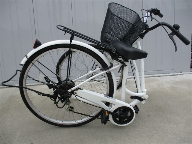 F235☆整備済み☆完成車発送☆中古折りたたみ自転車【26インチ 白