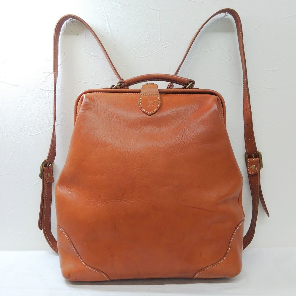 PORCO ROSSO ポルコロッソ レザー リュック キャメル 中古 ■質屋 かんてい局 金沢バイパス店■B26-1122
