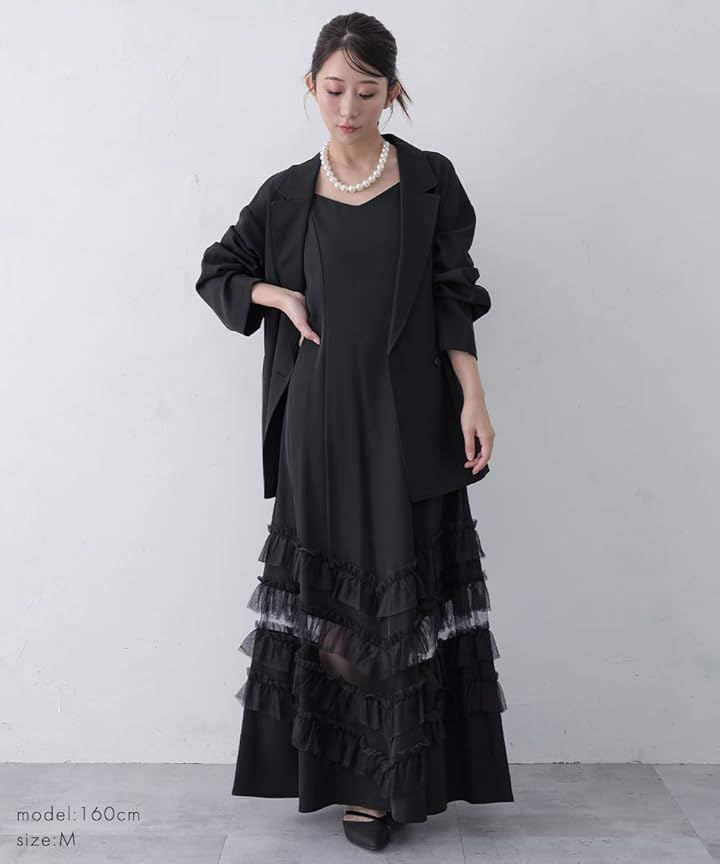 MORE AUNI ドレス レディース 結婚式 お呼ばれ 2点セット ジャケット