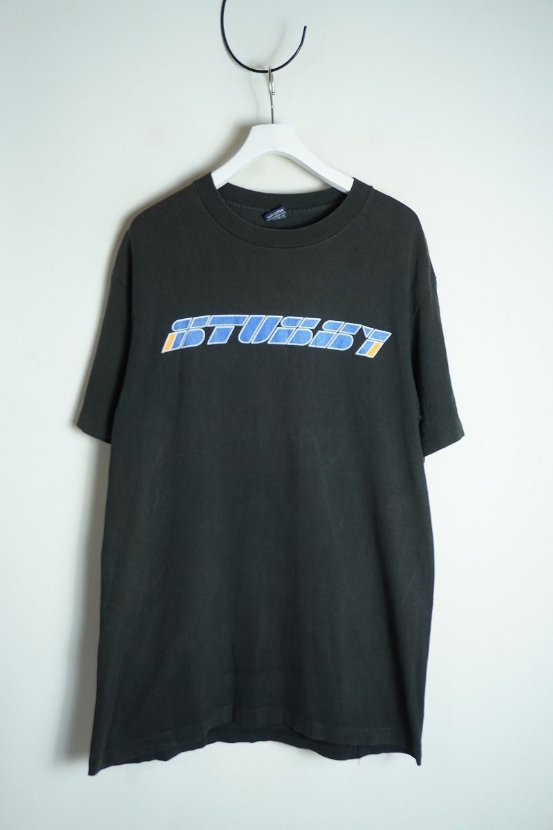 正規 90s OLD STUSSY USA製 オールド ステューシー 半袖 両面 ロゴ T