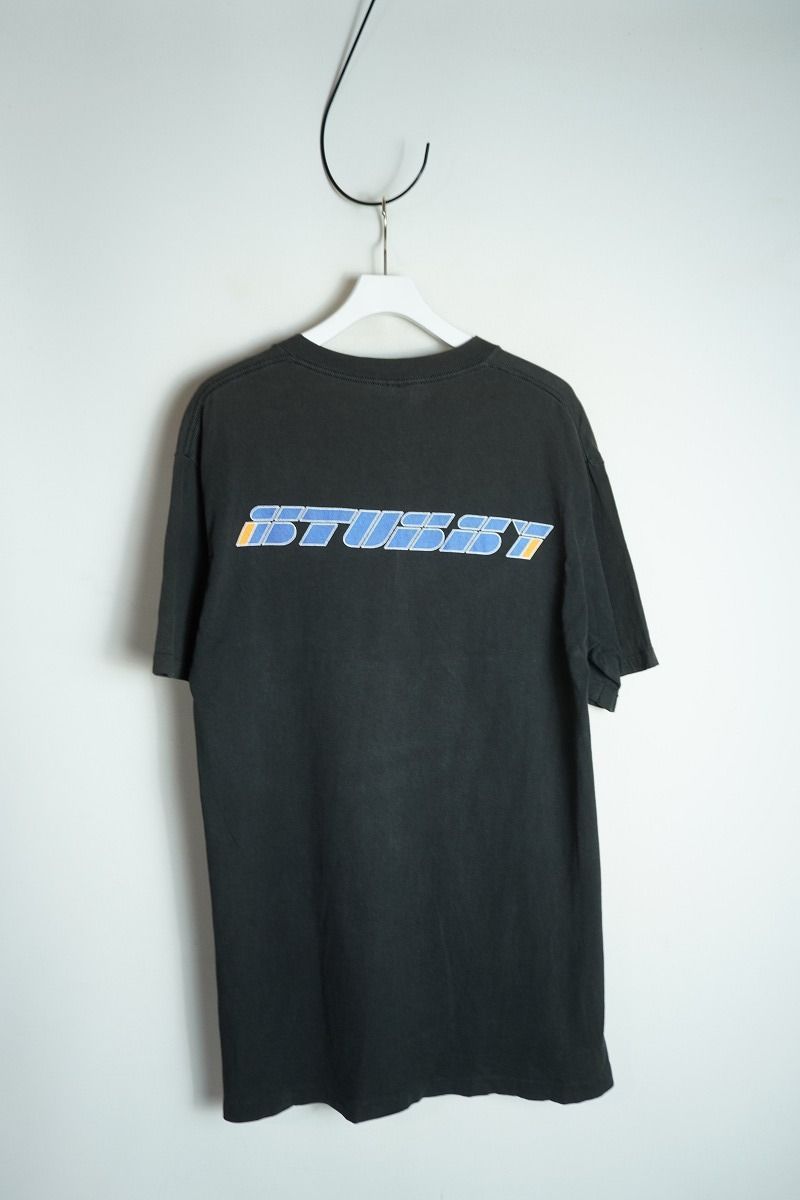正規 90s OLD STUSSY USA製 オールド ステューシー 半袖 両面 ロゴ T