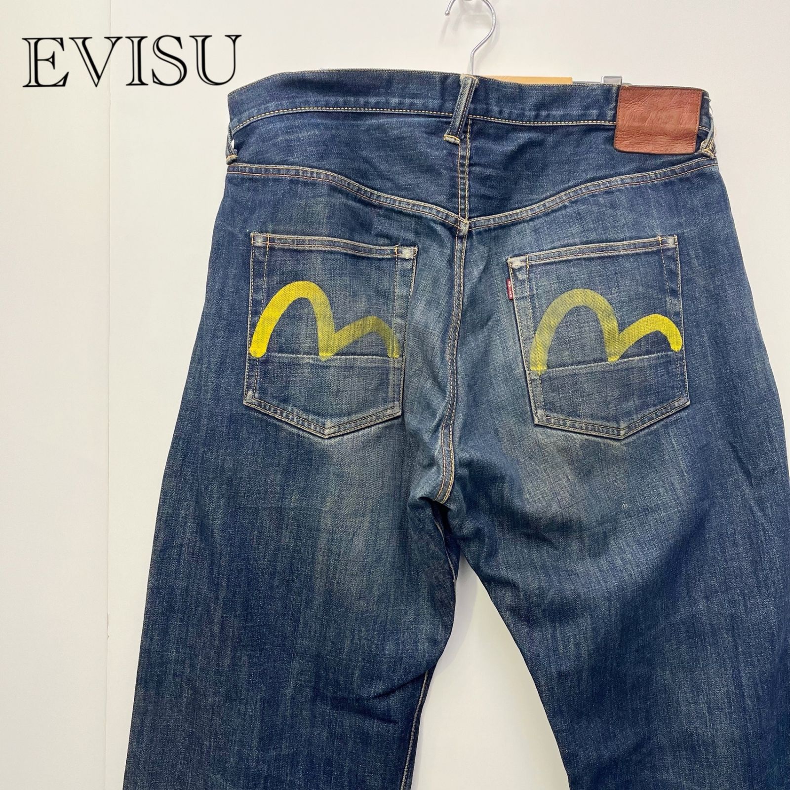 EVISUエヴィス デニム パンツ 42×35 コットン 綿 日本製 ブルー 青 