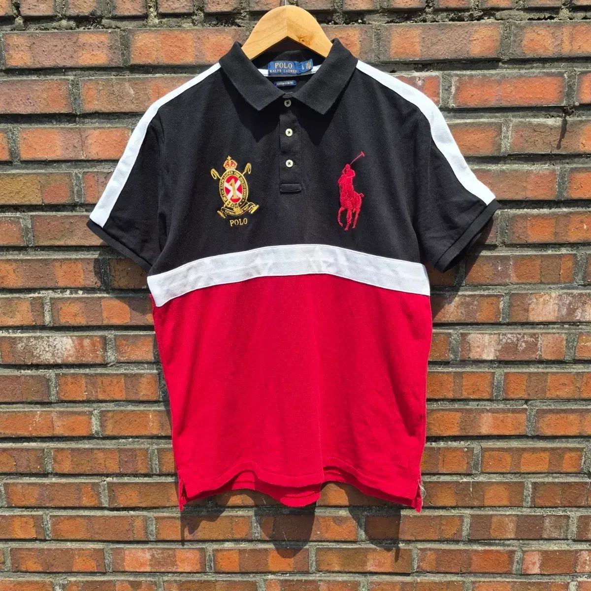 (L) POLO RALPH LAUREN ビックポニー カラーTシャツ チーフキープ