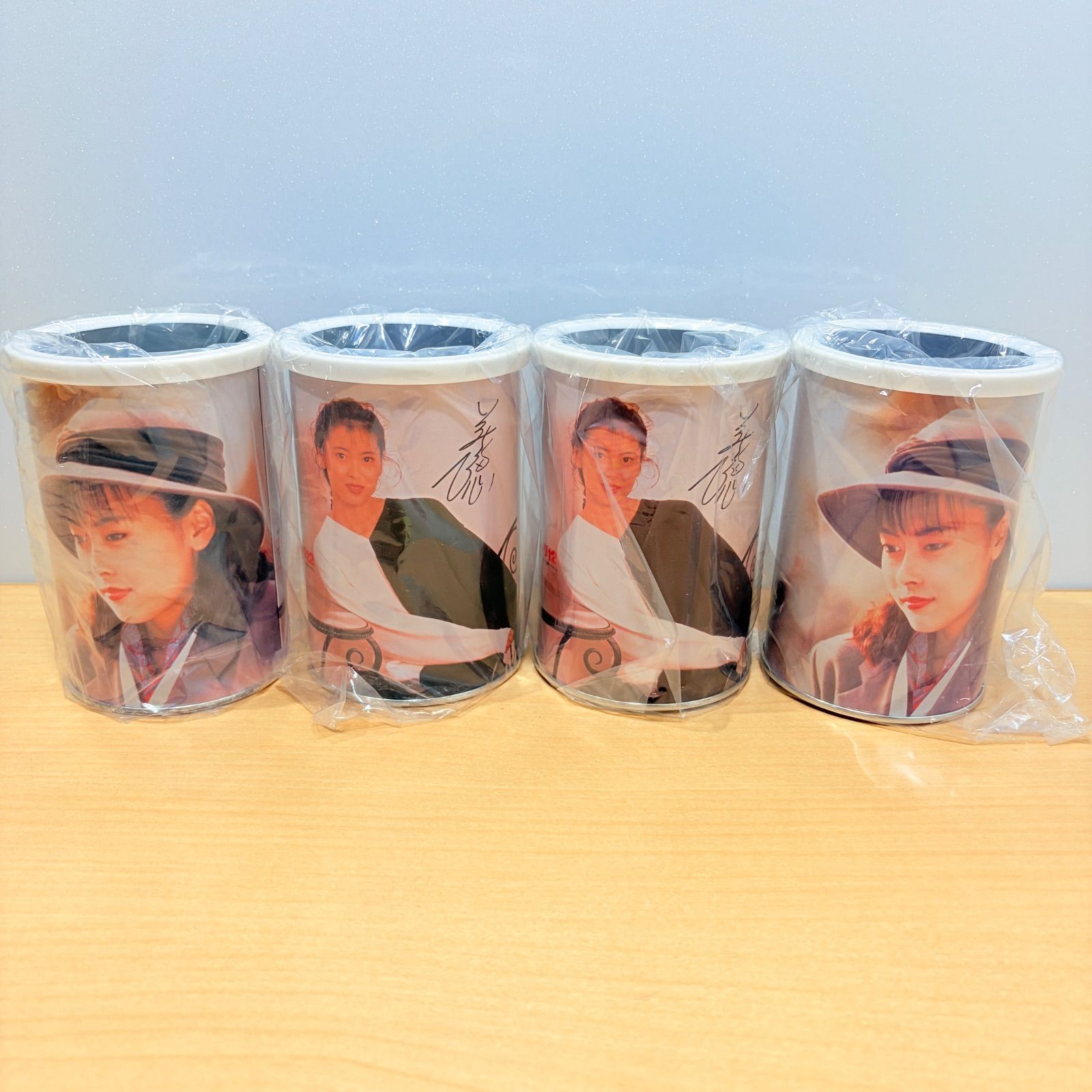 希少当時物】中山美穂 エスタック キャラクター缶 ペン立て 4缶セット 