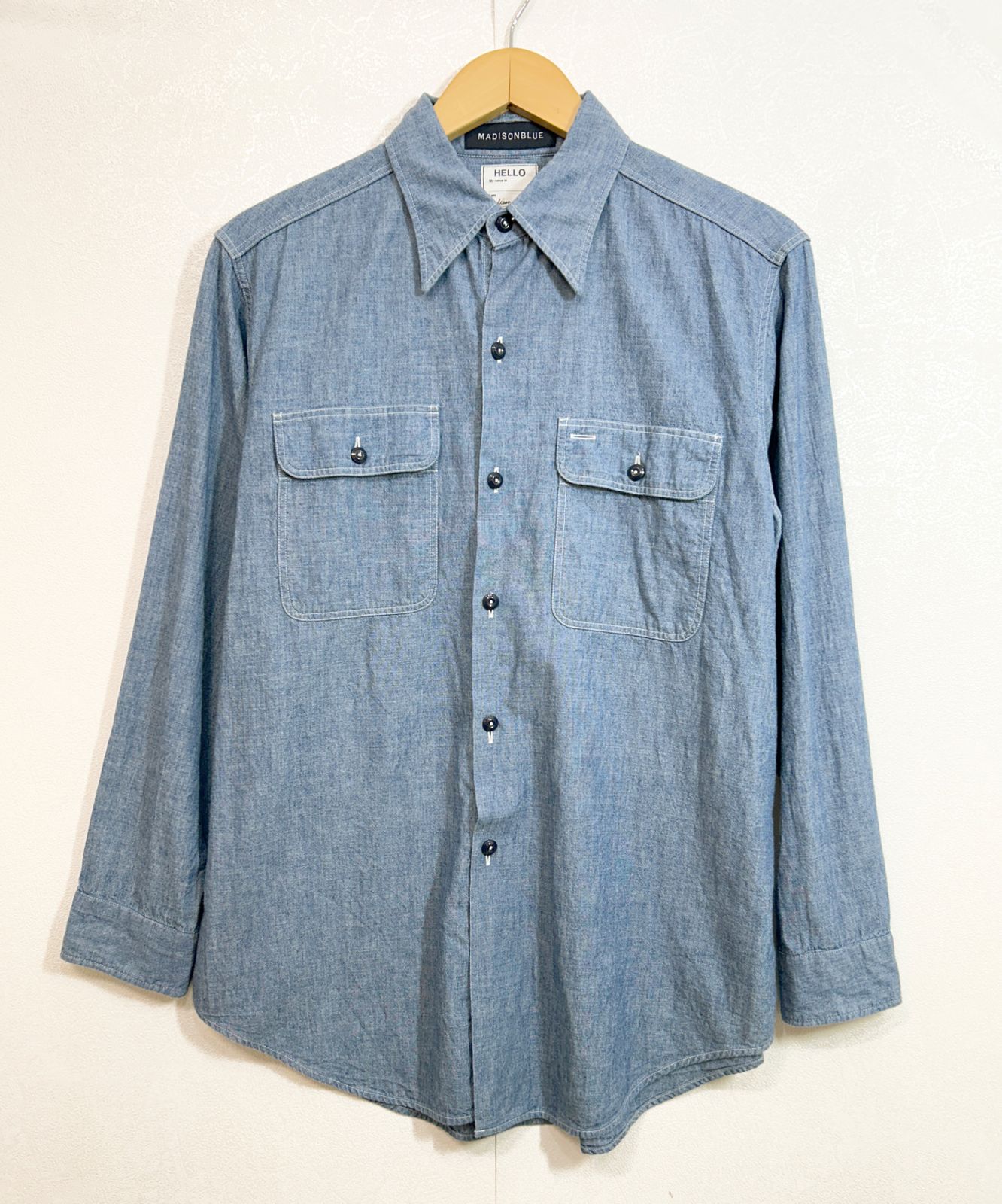 MADISONBLUE (S) マディソンブルー シャンブレーシャツ 長袖ボタン