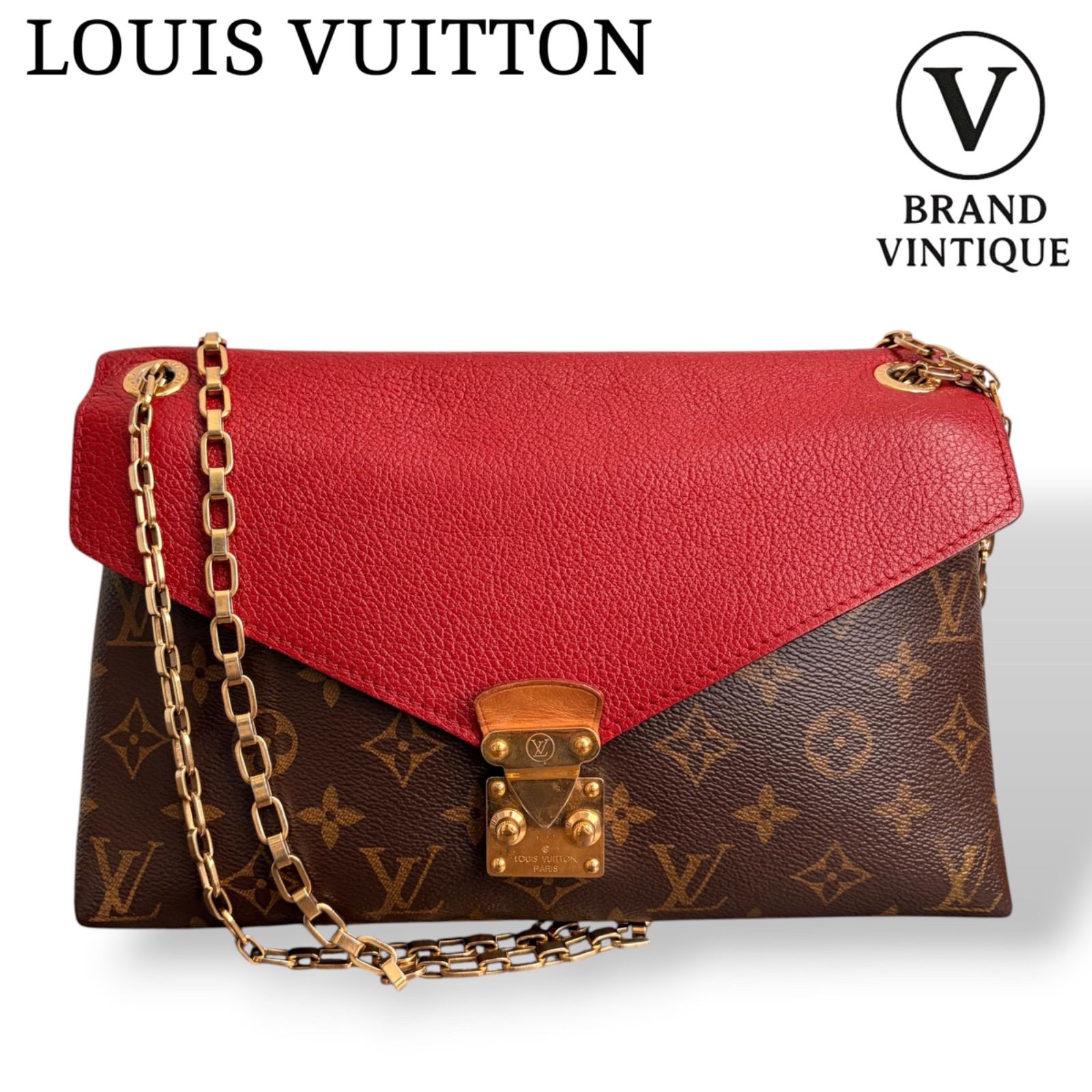 LOUIS VUITTON ルイヴィトン モノグラム パラス M41201 チェーン 