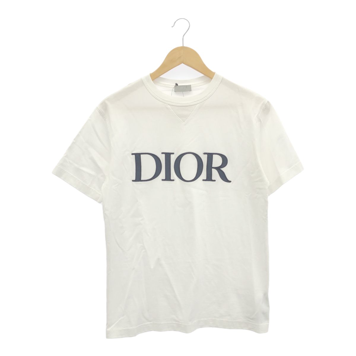 DIOR　ディオール　21SS　183J685A0677　ロゴ刺繍　クルーネック　オーバーサイズTシャツ　XXSサイズ　ホワイト