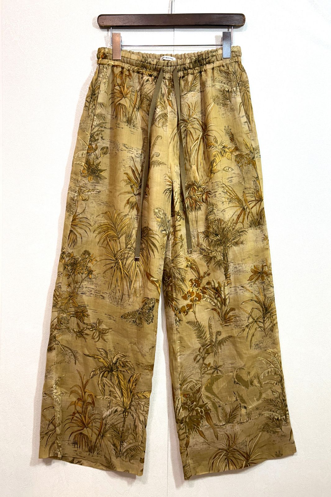COUTURE D'ADAM (38) サファリイージーパンツ 柄スラックス 25SS-121 クチュールドアダム レディース ブラウン K6-182