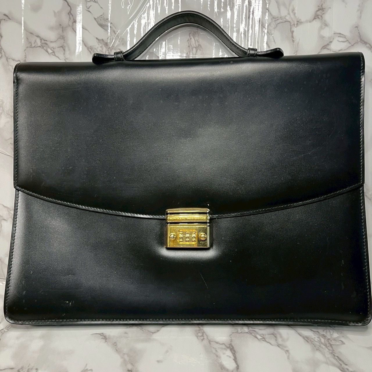 モンブラン MONTBLANC MEISTERSTUCK レザー ビジネスバッグ ブリーフケース ブラック メンズ バッグ