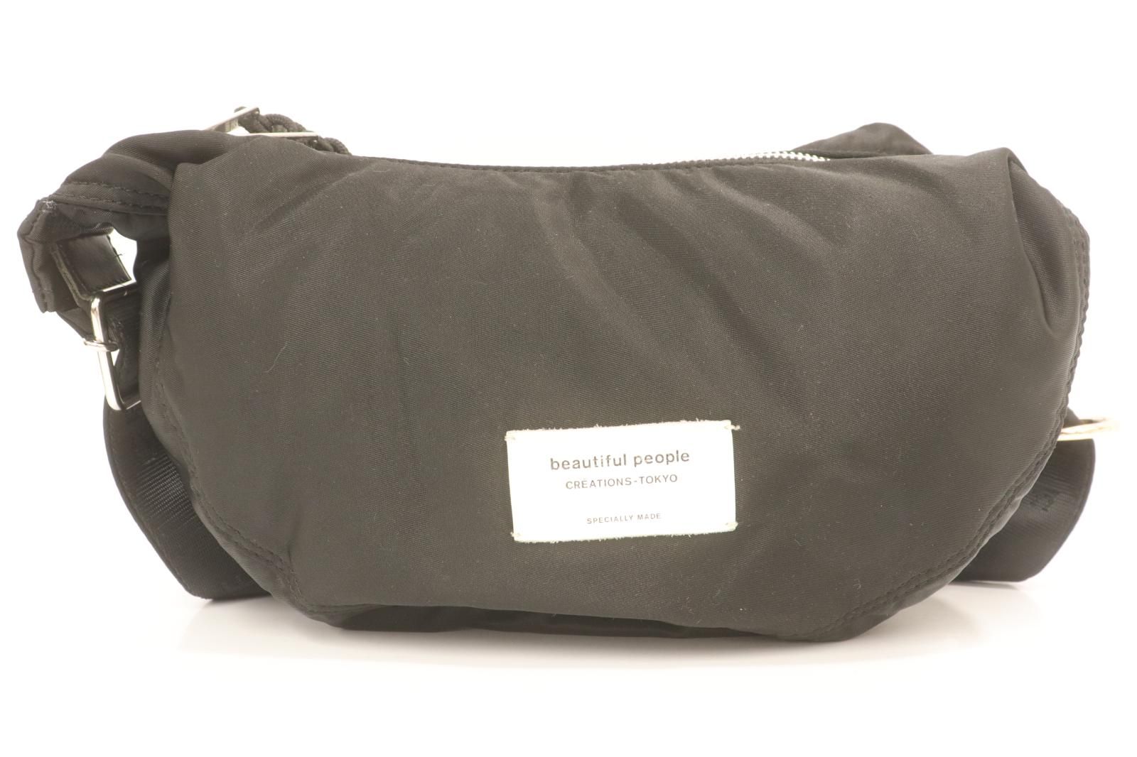 【中古】 beautiful people レディースウエストポーチ -- ショルダーバッグ beautiful people x STUDIOUS -- 黒 ブラック