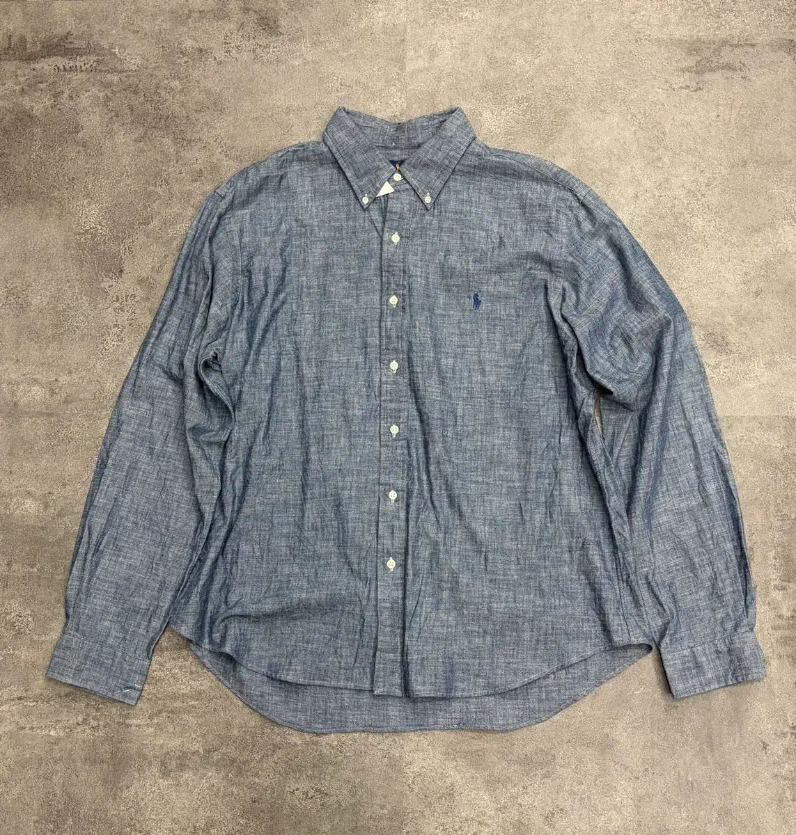 (新品) ポロラルフローレン シャツ メンズ 長袖 ブルー デッドストック