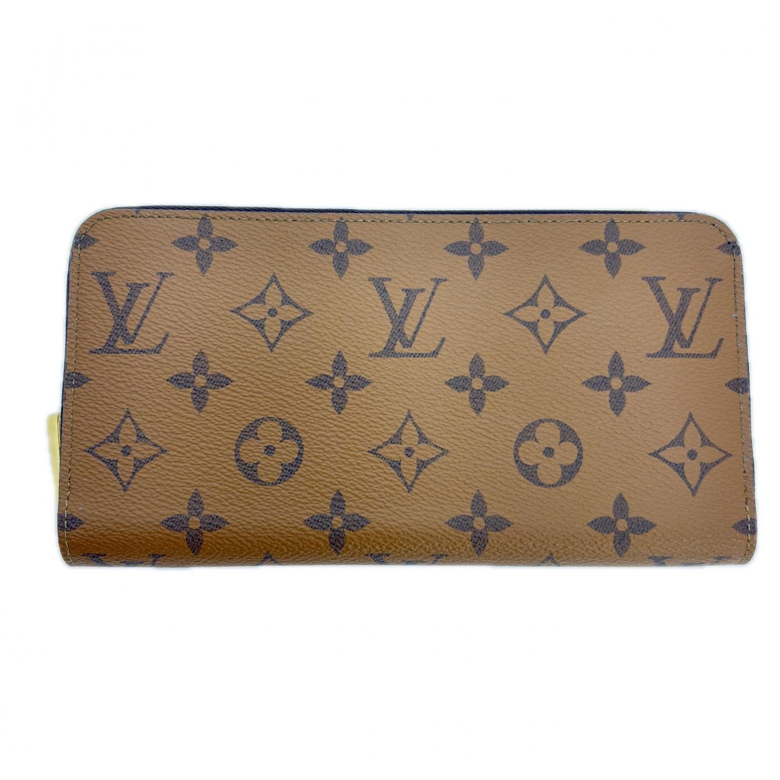 LOUIS VUITTON ルイヴィトン ジッピーウォレット モノグラムリバース M82444 長財布 レザー ブラウン レディース 2148104130129 【中古】 200