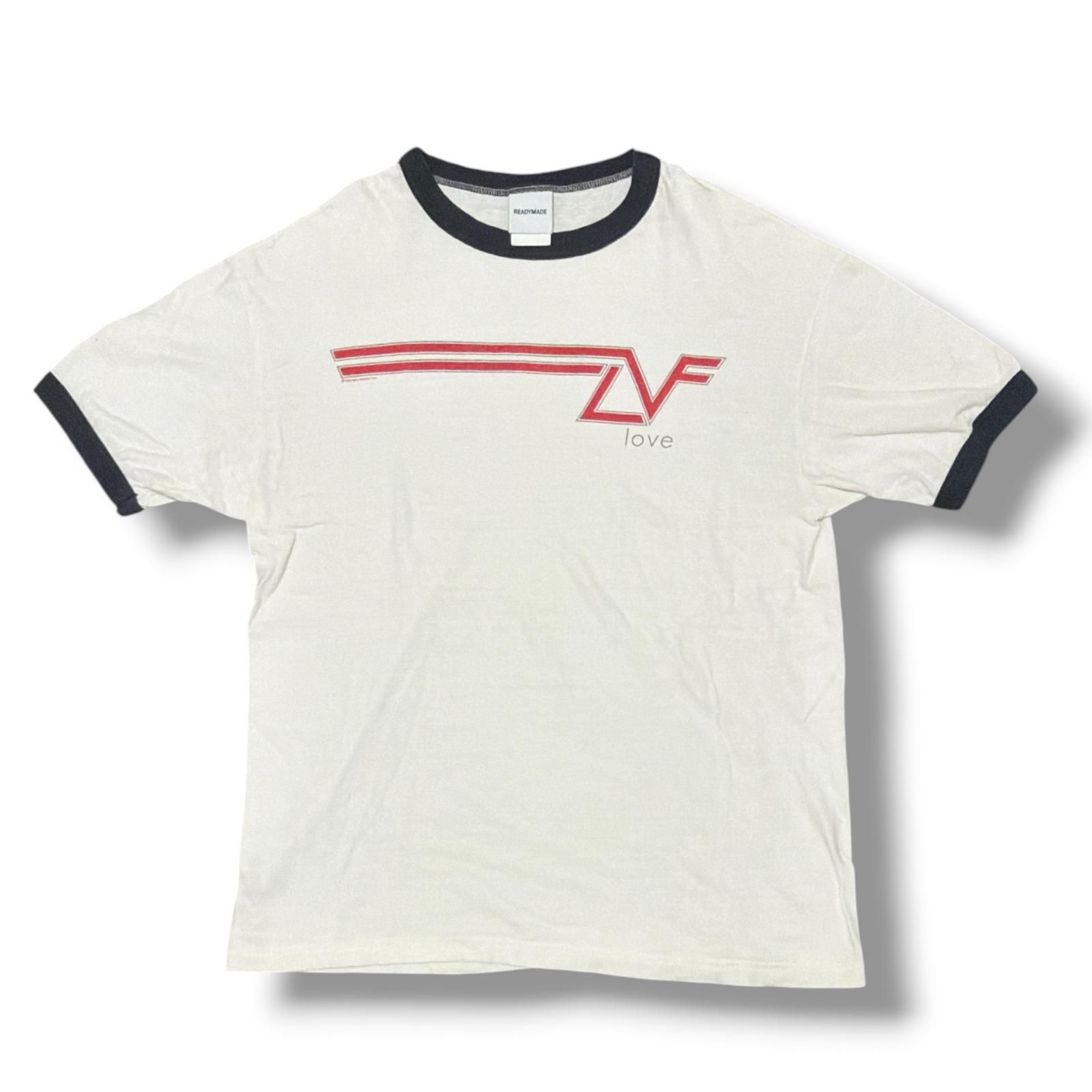 READYMADE 24SS SS T-SHIRT RINGER リンガーTシャツ 半袖カットソー レディメイド RE-CO-WH-00-00-276 ホワイト L （1928M）