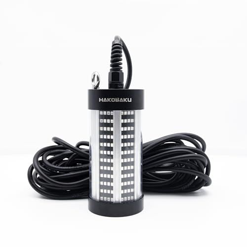 【新品】HAKOBAKU 集魚灯 USB 接続可能 明るさ調光可能 水中 強力 LED 堤防 船アジ イカ タチウオ釣り 集魚ライト 7Mケーブル高輝度 (青緑色（500nm）, DC12V-60V) c9141fb2