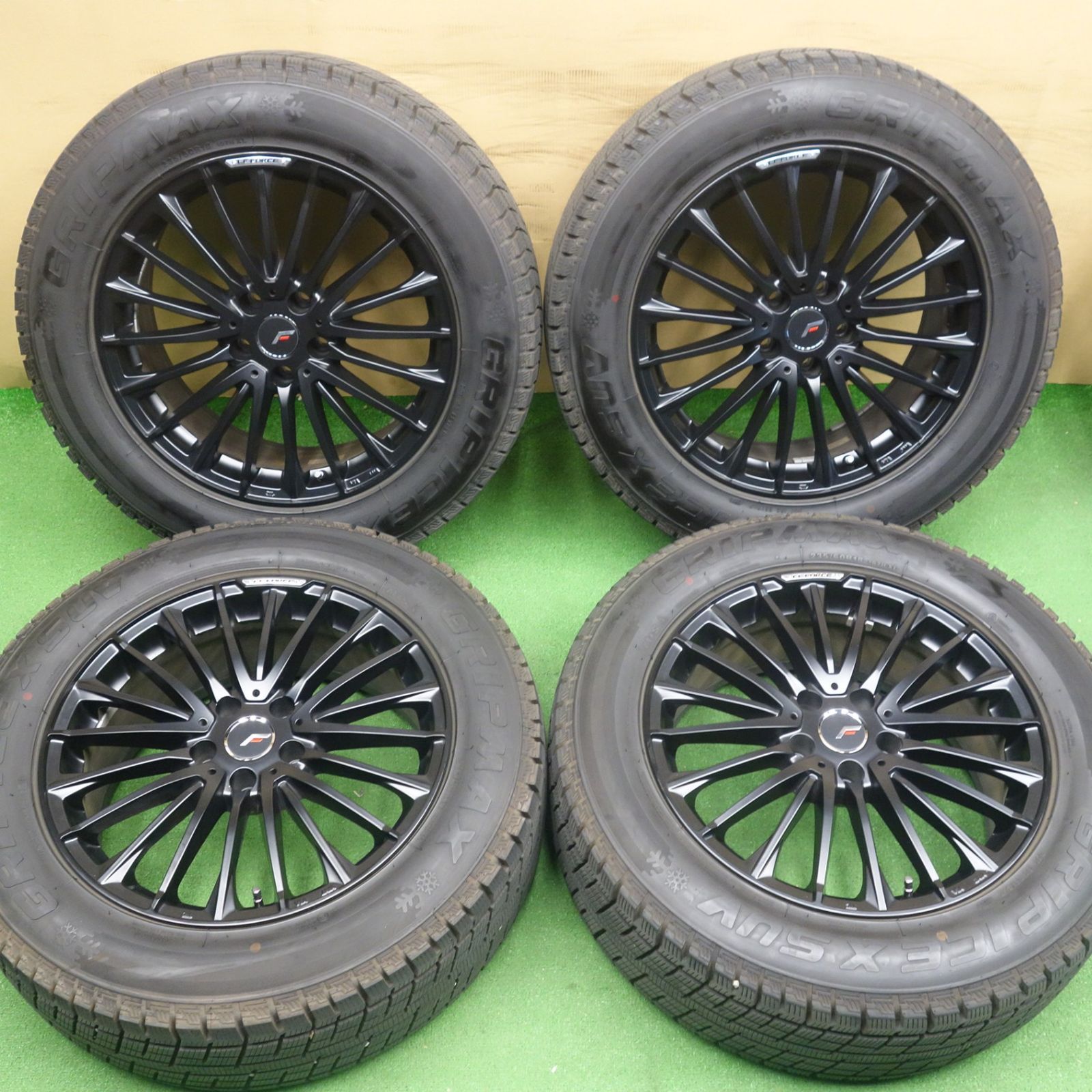 バリ溝！23年！キレイ！9.5分以上◎スタッドレス 235/60R18 グリップマックス GRIP ICE X SUV LEHRMEISTER LF-FORCE レアマイスター LFフォース 18インチ PCD114.3/5H◎6060301KTス