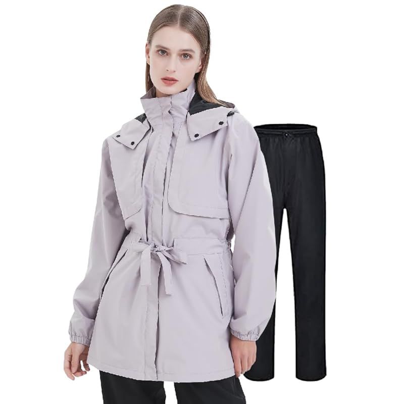 【新品】 [TopKylin] レインウェア レディース レインコート 女性 上下セット 防寒 防水ウェア 雨具 カッパ 雨合羽 ウインドブレーカー ストレッチ素材 透湿 軽量 防風 ゴルフ 登山 自転車 バイク 通勤 通学 アウトドア 7,423円