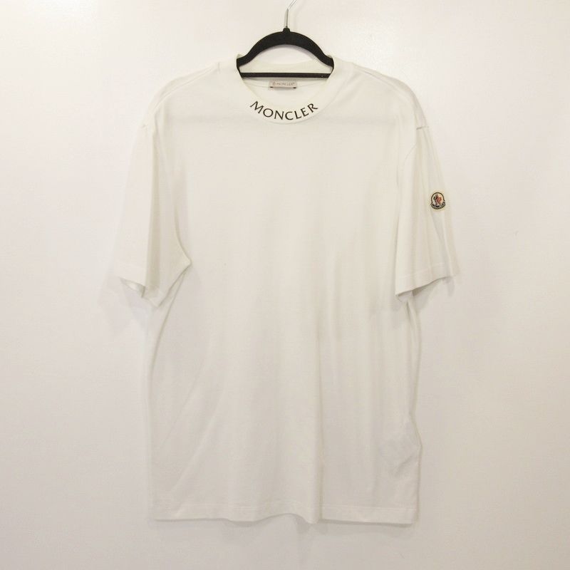 【姫路東店】 中古 MONCLER | モンクレール 半袖Ｔシャツ G20918C00025 国内正規タグ ホワイト サイズ：M 【108】