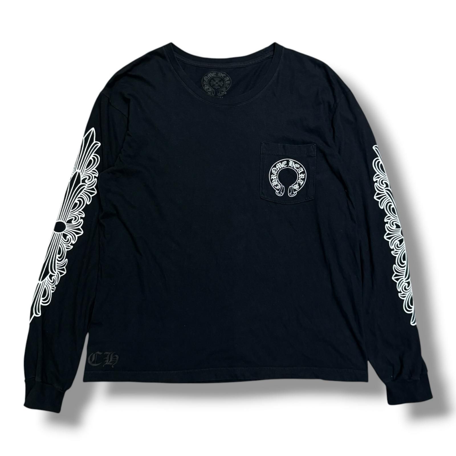 CHROME HEARTS BACK HORSESHOE PRINT LS TEE ホースシュープリント