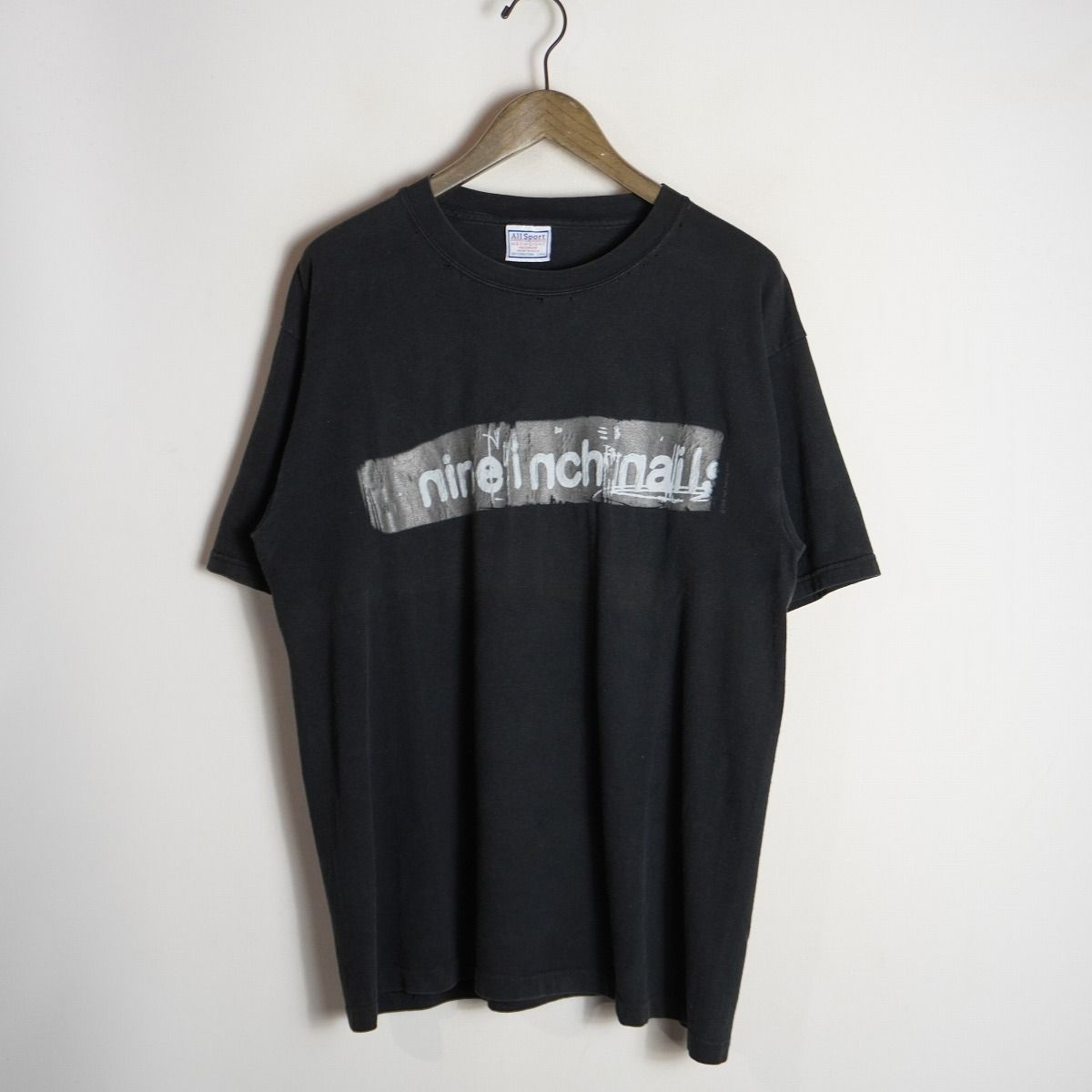 90S nine inch nails ナインインチネイルズ 半袖 Tシャツ コピーライト 1998年 ALL Sport ボディ ビンテージ ブラック 黒 サイズL 4120Q♪