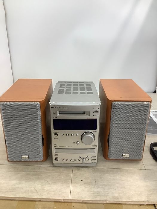 N7 ONKYO X-A5GX CD MD チューナーアンプ スピーカーセット 木目調