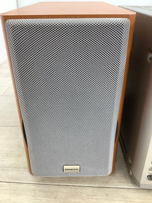 N7 ONKYO X-A5GX CD MD チューナーアンプ スピーカーセット 木目調