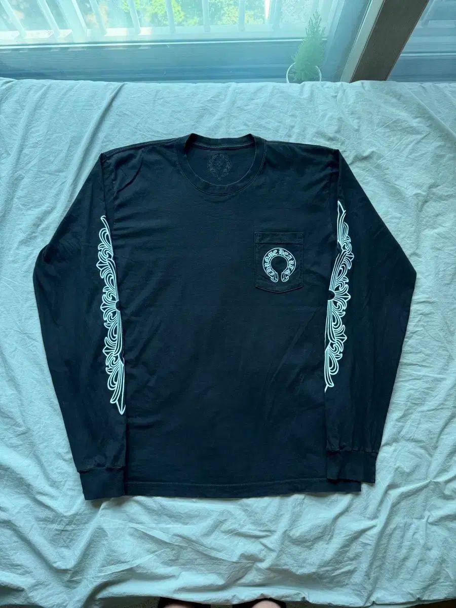 XL クロムハーツ ホースシュー ロングスリーブ Tシャツ ブラック